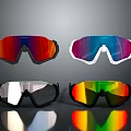 Colorful Protective Goggles With Various Lens Colors And Stylish Frame Designs