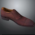 Shiny Red Lace Up Brogue Leather Shoes With Classic Design And Smooth Sole