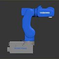 Blue YASKAWA Industrial Robotic Arm With ROBOTMAX Base And Mechanical Structure 3d model