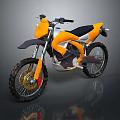Yellow And White Off Road Motorcycle With Modern Design And Rugged Tires