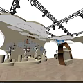 Modern Tobacco And Alcohol Store Design With Curved Exterior Display Shelves And Lighting