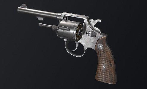 Weapons revolver 3d model