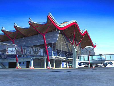 Modern Airport Terminal model