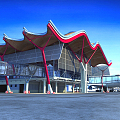 Modern Airport Terminal 3d model