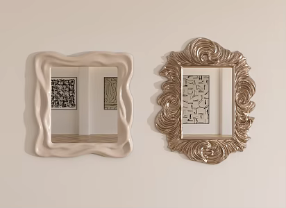 sea pattern mirror wave mirror 3d model