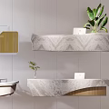 Modern Reception Desk Simple Front Desk Bar 3d model