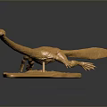Golden Locust Decorative Sculpture Art Piece With Elongated Body And Metallic Wings