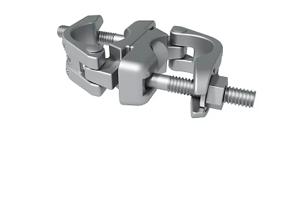 Metal Clamp Connector Structure With Bolt And Nut Fastening Components 3d model