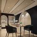 Elegant Jewelry Store Interior Design With Display Cases Soft Lighting Glass Partitions And Comfortable Chairs