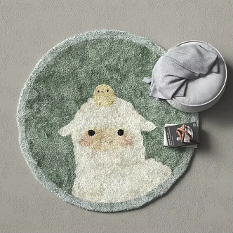 Modern Round Carpet Children's Carpet 3d model