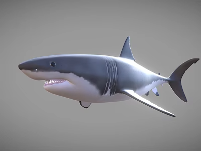 Realistic 3D Shark Model With Detailed Fin Sharp Teeth And Lifelike Features 3d model