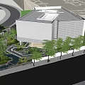 Modern Sales Office Building With Landscaped Gardens And Water Features
