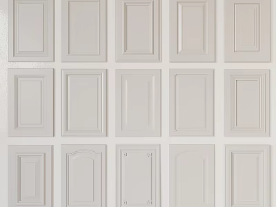 White Closet Doors with Various Panel Designs and Different Styles for Home Interiors 3d model