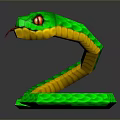 snake cobra venomous snake python reptile cold-blooded animal reptile 3d model