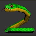 snake cobra venomous snake python reptile cold-blooded animal reptile reptile 3d model