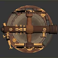 Vintage Industrial Equipment with Gear Wheels Telescopic Sight and Brass Components