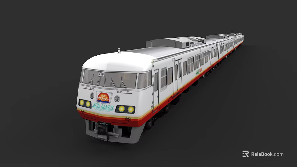 White And Red Nanjing Metro Train Exterior With Modern Design Features 3d model 