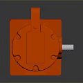 Orange Household Tool With Handle And Silver Connectors For Daily Home Use