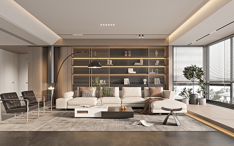 modern living room 3d model