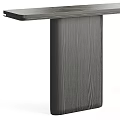 Modern Functional Desk Design With Wooden Top And Sleek Cylindrical Legs