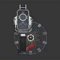 Futuristic Sci Fi Gun With Metallic Body Tactical Grip And Reflective Surface Design