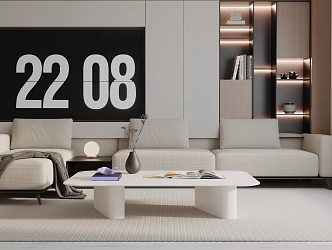 Modern three-seat sofa 3d model