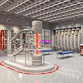 LI-NING Sports Retail Store With Modern Interior Display Shelves And Bright Lighting