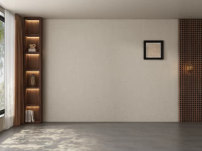 Modern Chinese Restaurant Tea Room Living Room Background Wall 3d model