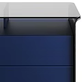 Modern Bedside Tables With Blue Finish Storage Drawers And Wooden Frame