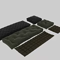 Decorative Throw Pillows with Quilted Diamond Pattern in Light Green Gray Beige Colors