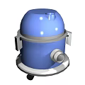 Practical Blue Modern Household Appliance With Top Opening And Wheel Base Design