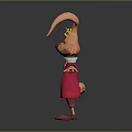 Cartoon Rabbit Character With Big Ears Yellow Hair And Pink Coat Standing Arms Open