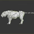Modern mechanical leopard machine leopard mechanical monster machine monster 3d model