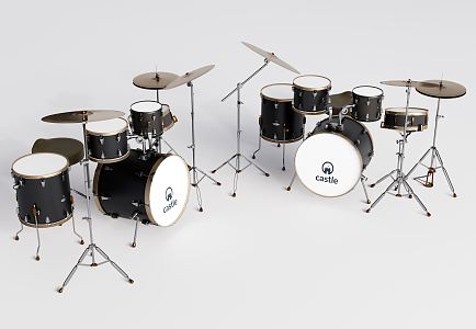 Modern Drum Instrument Drum 3d model