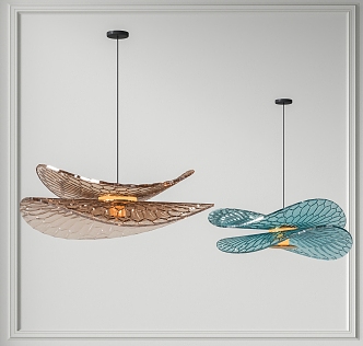 Light Luxury Glass Chandelier 3d model