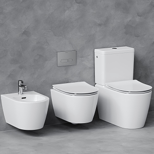 Modern toilet combination 3d model