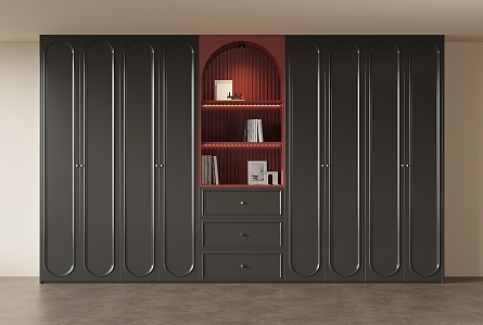 French retro style bookcase 3d model