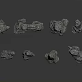 Various Shapes Natural Stone Decorative Pieces With Rough Textured Surfaces For Landscaping