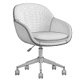 Modern Olive Green Upholstered Adjustable Swivel Desk Chair With Sturdy Rolling Wheels For Home Office