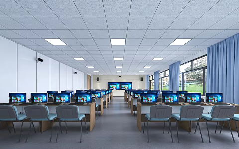 Computer Classroom 3d model