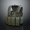 Tactical Military Style Vest With Multiple Pockets And Durable Functional Design 3d model
