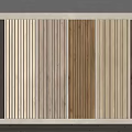 Modern Wall Paneling Designs Featuring Various Wooden Tones And Textures 3d model