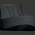 Perforated Shoe Sole With Wave Pattern And Cushioned Structure For Comfort 3d model