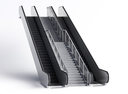 Modern elevator escalator 3d model