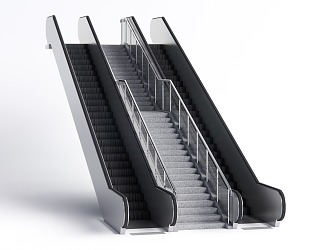 Modern elevator escalator 3d model