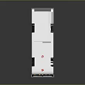 Red And White Cartoon Fire Truck Model With Red Emergency Lights On Top