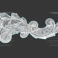 Desk With Intricate White Carved Decorative Ornaments And Classic Design