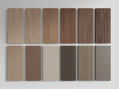 Modern wall panel wood veneer 3d model