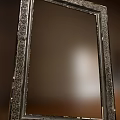 Vintage Metal Picture Frame With Carved Design And Antique Aged Appearance
