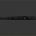 Sleek Black Modern Tactical Weapon With Futuristic Design And Structural Details